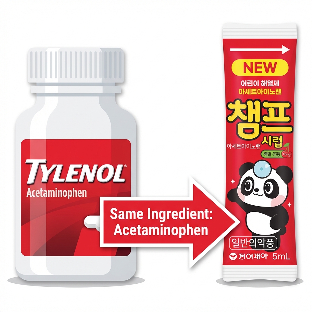 타이레놀 vs 챔프 시럽